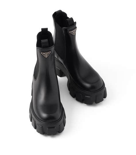 prada boots with bags|Prada 55 leather ankle boots.